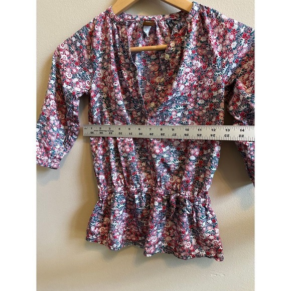 Tea Collection Floral Long Sleeve Button Down Tunic Girls Size 8 - Picture 10 of 12